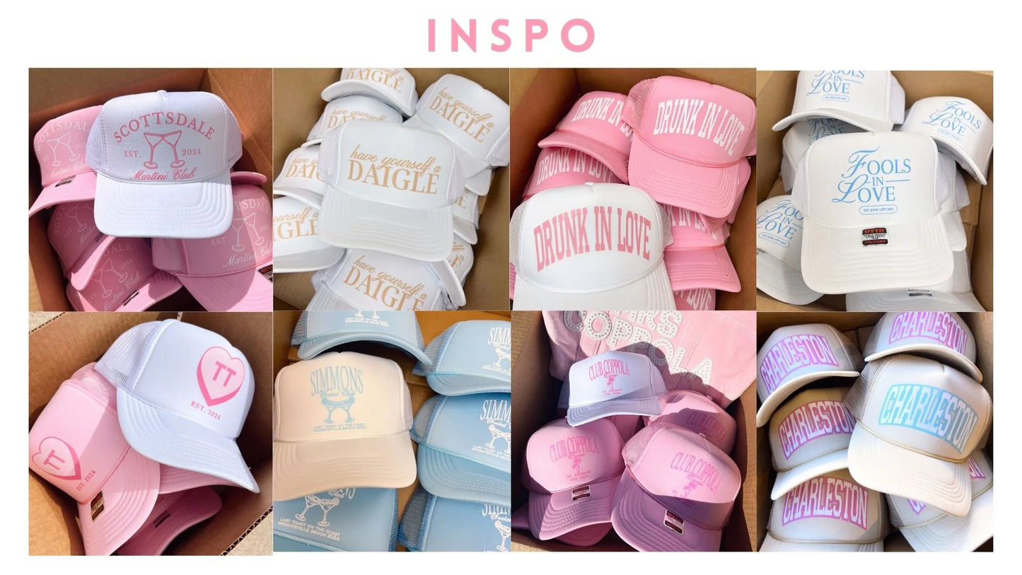 Custom Bulk Trucker Hat - Bachelorette/Girls Trip/Group Bulk Ordering